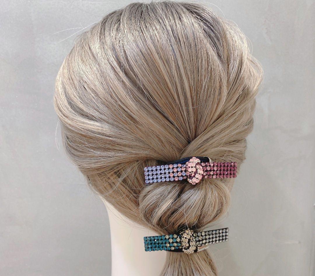 ペコ♥️コンプレックスビズ♥️クリスタルメッシュノット ポニー♥️完売品