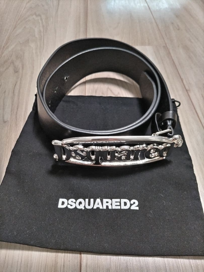 【マサマサ】DSQUARED2 ブラックレザーベルト