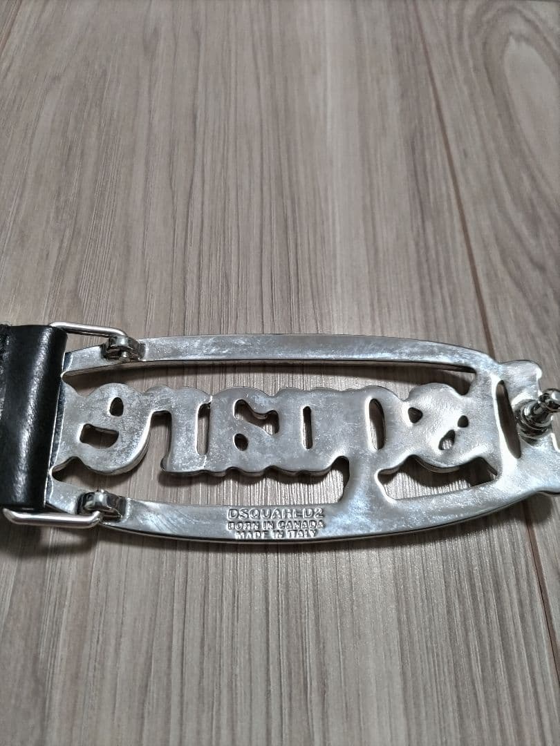 【マサマサ】DSQUARED2 ブラックレザーベルト