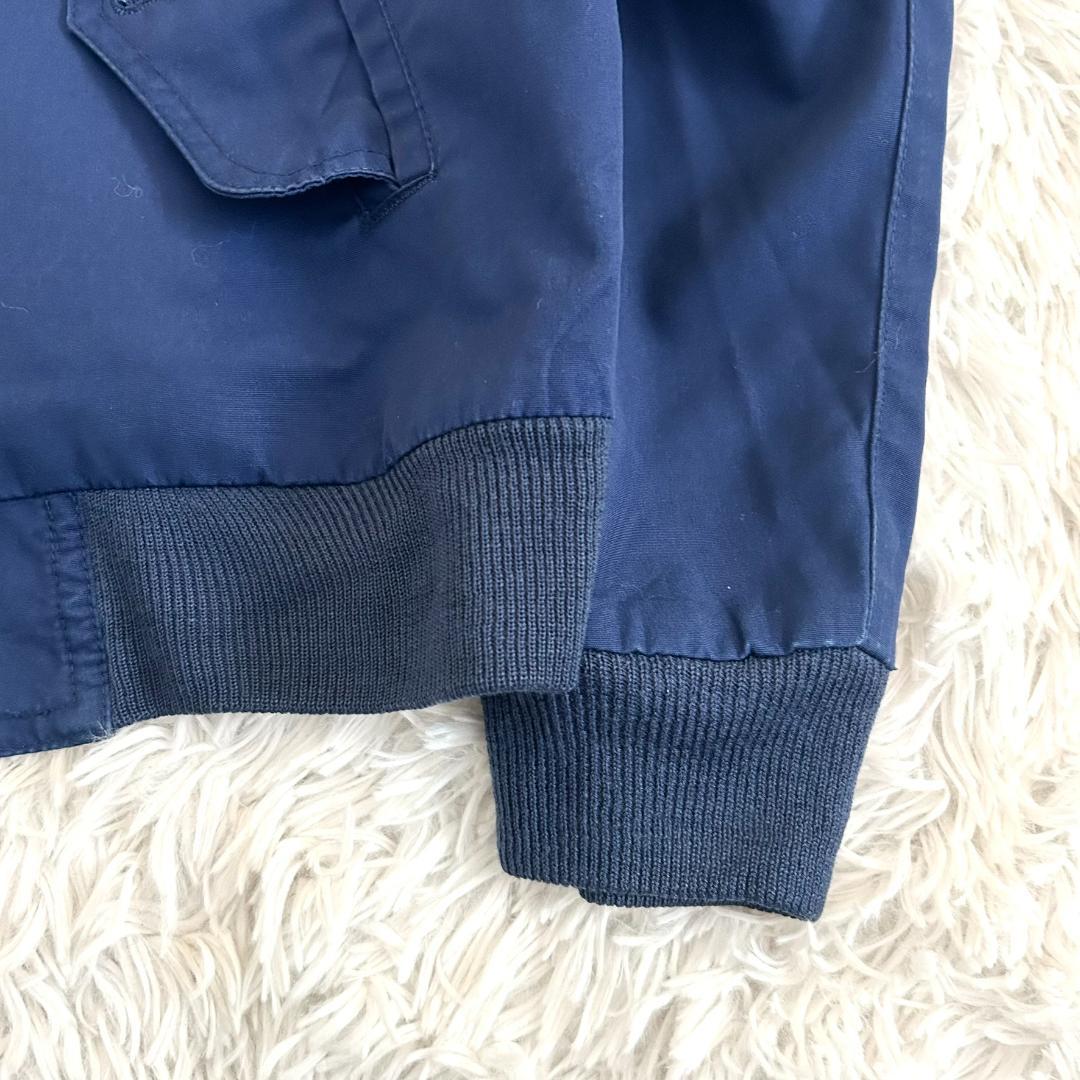 エディーバウアー ジャケット ハリントンジャケット ネイビー チェックM