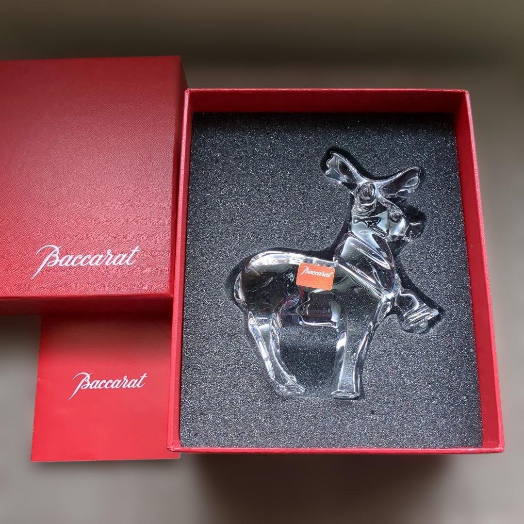 石島　Baccarat バカラ クリスタルガラス トナカイ 置物クリスマス