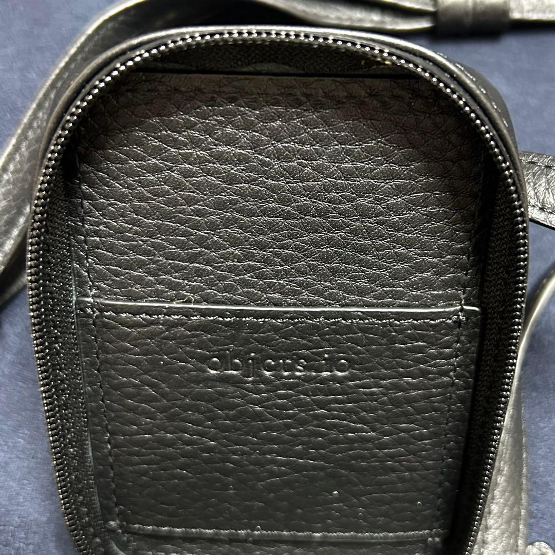 【美品】objcts.io アジャスタブルレザーストラップ一体型 マイクロバッグ