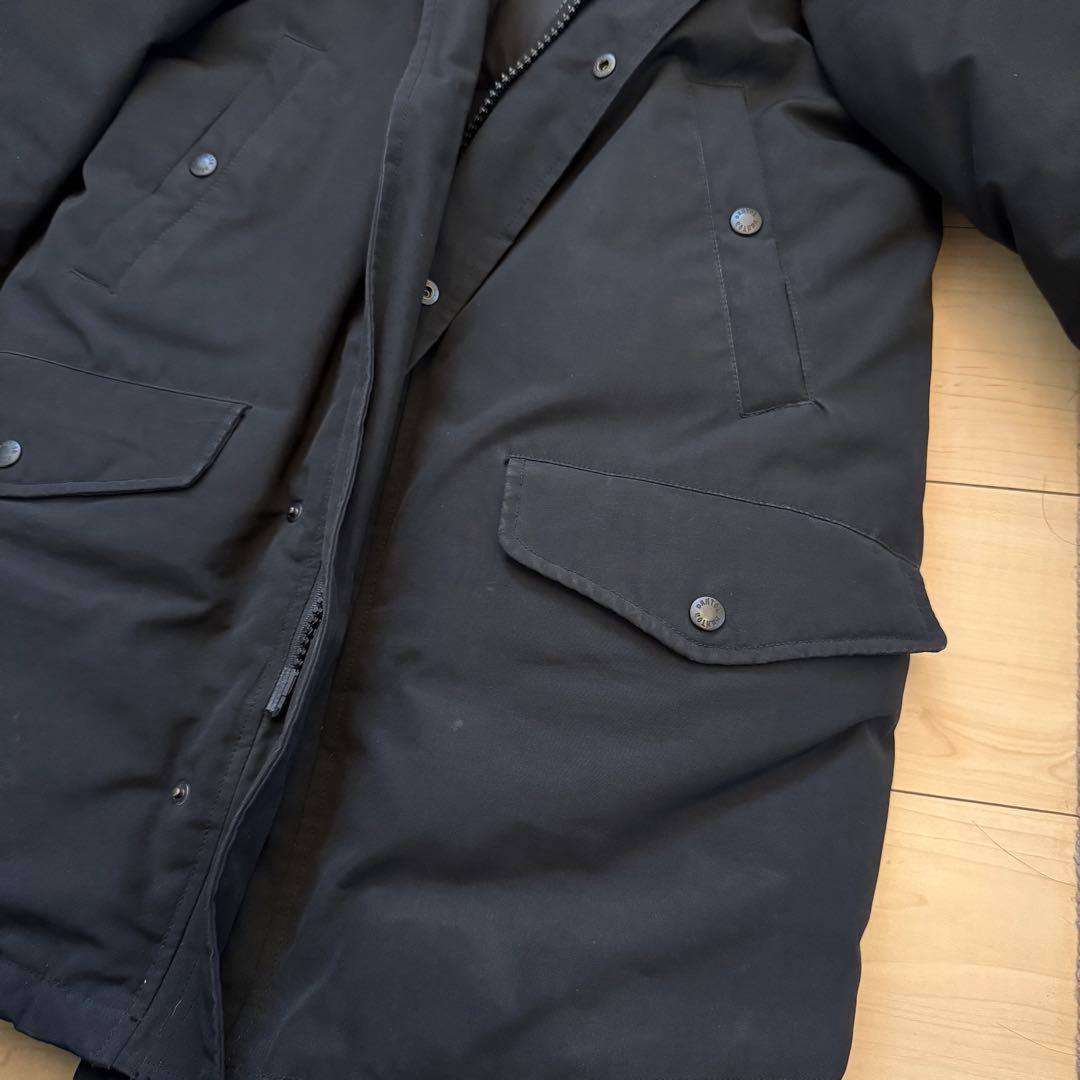 DANTON フーデッドダウンジャケット ファー付き ブラック 38