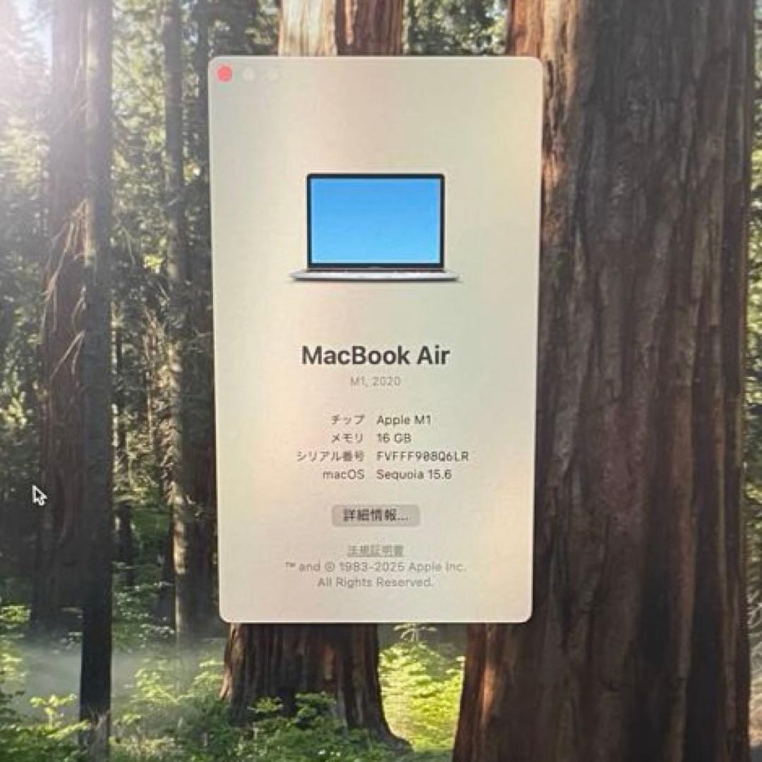 【知人】MacBook Air M1 【16GB】256GB JIS