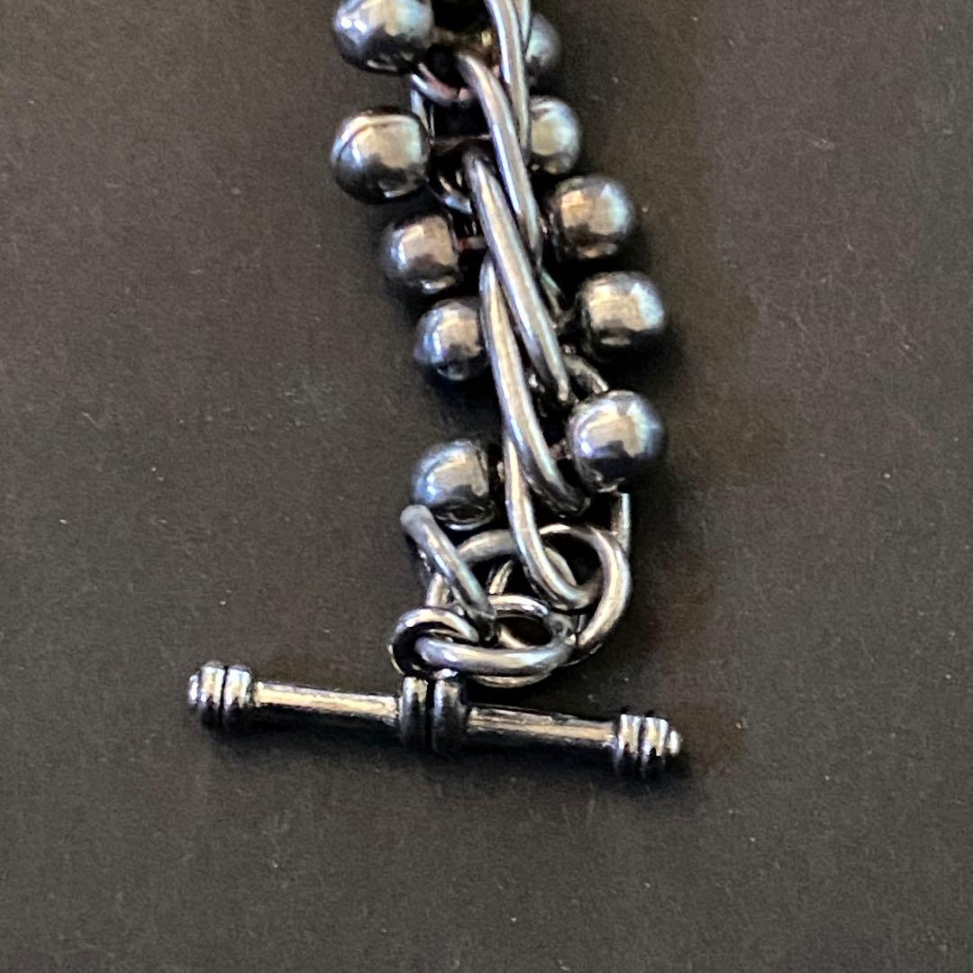 Vintage メキシコ シルバー パール DNA リンク ブレスレット