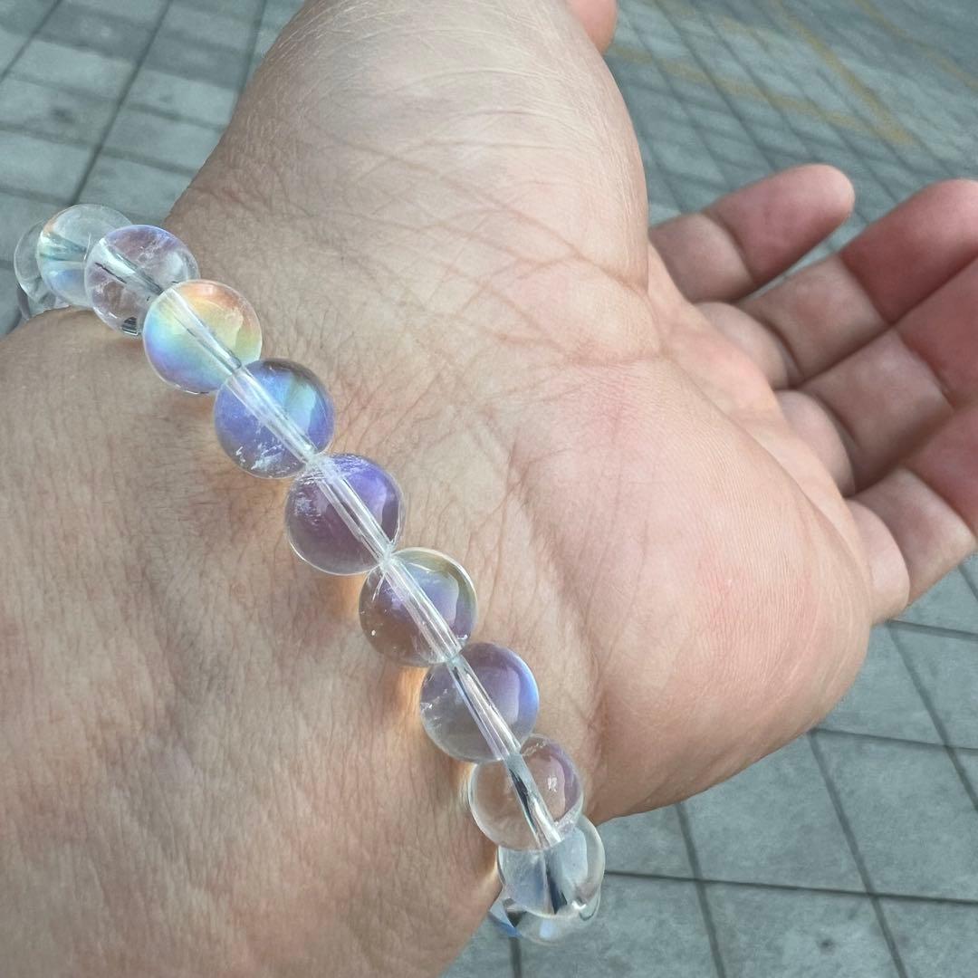 ⭐︎【極上品】天然 マダガスカル ホワイトラブラドライト ブレスレット 8mm