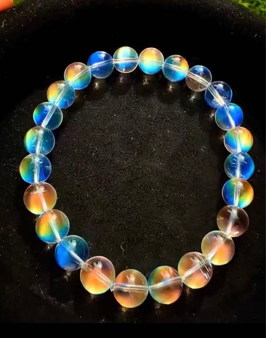 ⭐︎【極上品】天然 マダガスカル ホワイトラブラドライト ブレスレット 8mm