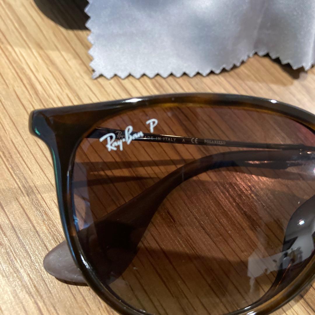 レイバンERIKAクラシック偏光レンズ鼈甲×メタル