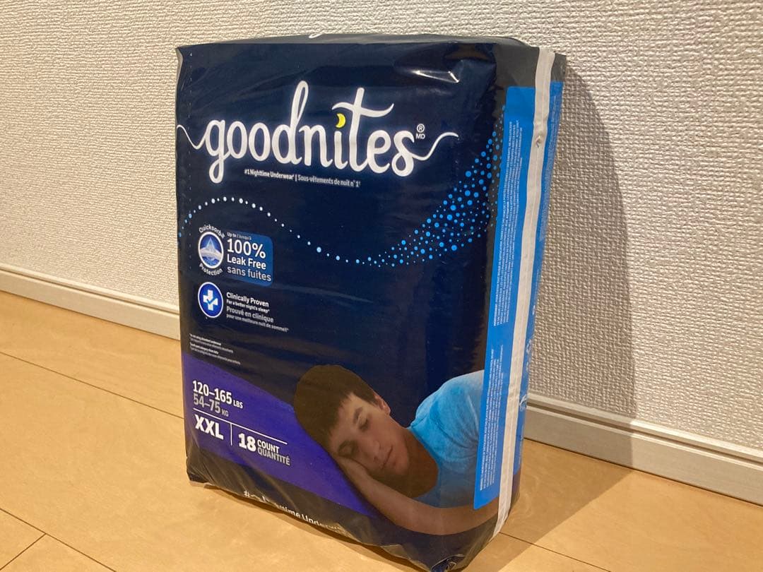 GoodNites 紙おむつ XXL 18枚入 男の子用