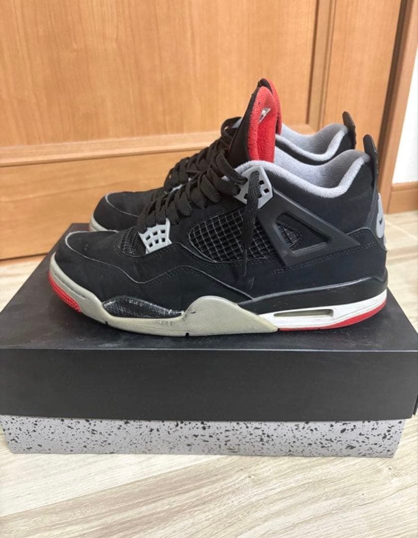 お値下げ可Nike Air Jordan 4 ブラック/グレー/レッド 8-10