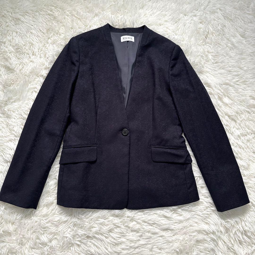 PLST スラブストレッチ カラーレスジャケット スティックパンツ セットアップ