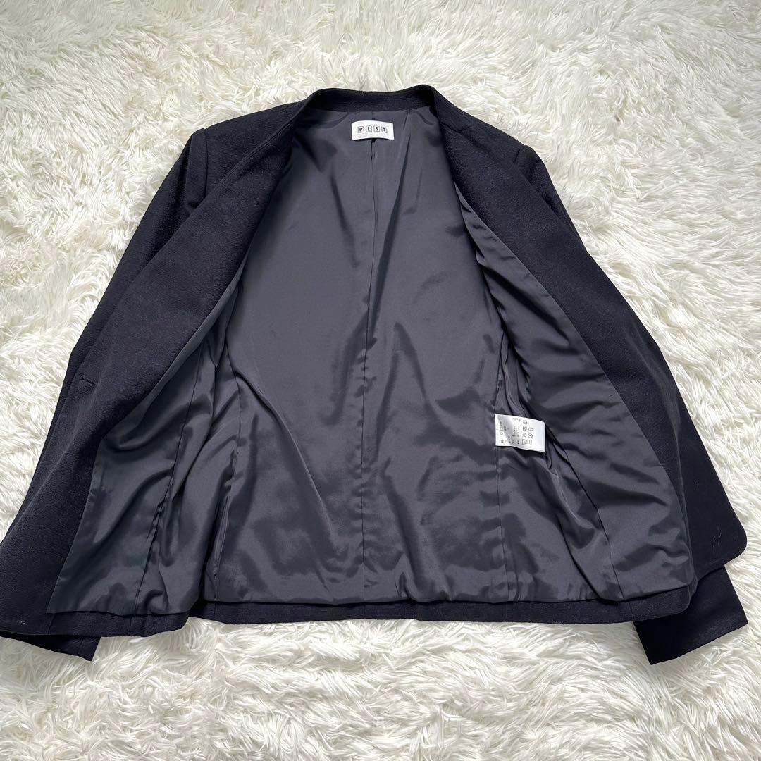 PLST スラブストレッチ カラーレスジャケット スティックパンツ セットアップ