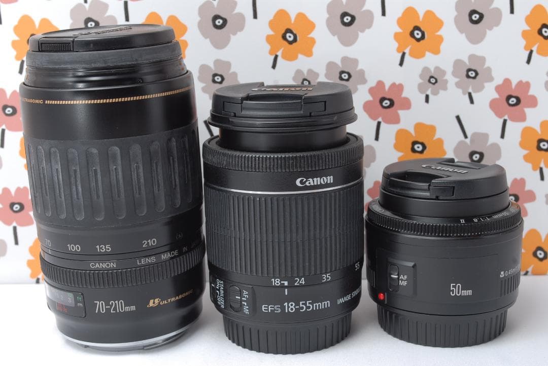 ❤Canon EOS 70D❤トリプルレンズ❤Wi-Fi接続❤単焦点レンズ付き❤