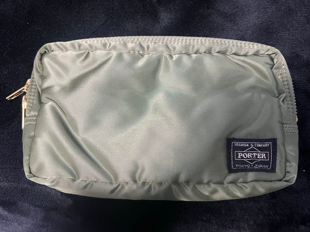 PORTER セージグリーン ポーチ　タンカー