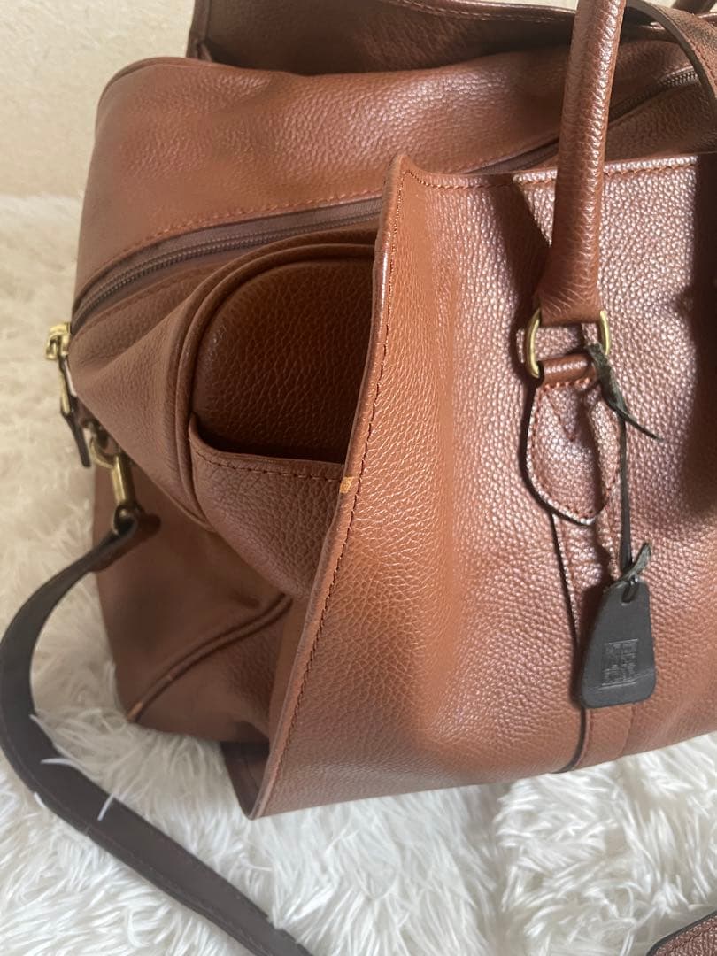 希少　森田鞄 2way 斜めがけ可 肩かけ可 ボストンバッグ ショルダー付き