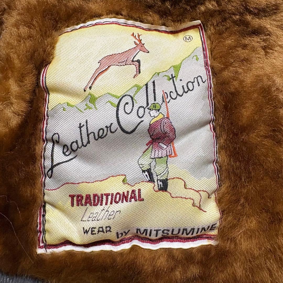 激レア✨2XL相当 ミツミネ リアルムートン ピーコート ラムレザー 黒