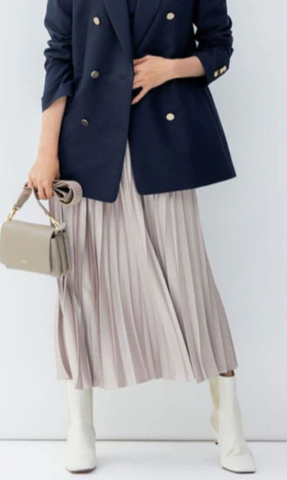 【洗える】レザーライク プリーツスカート