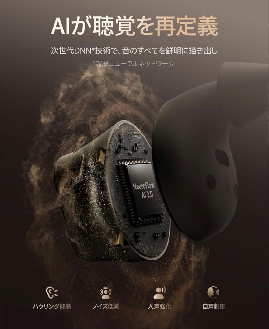 Cearvol 集音器 ワイヤレスイヤホン