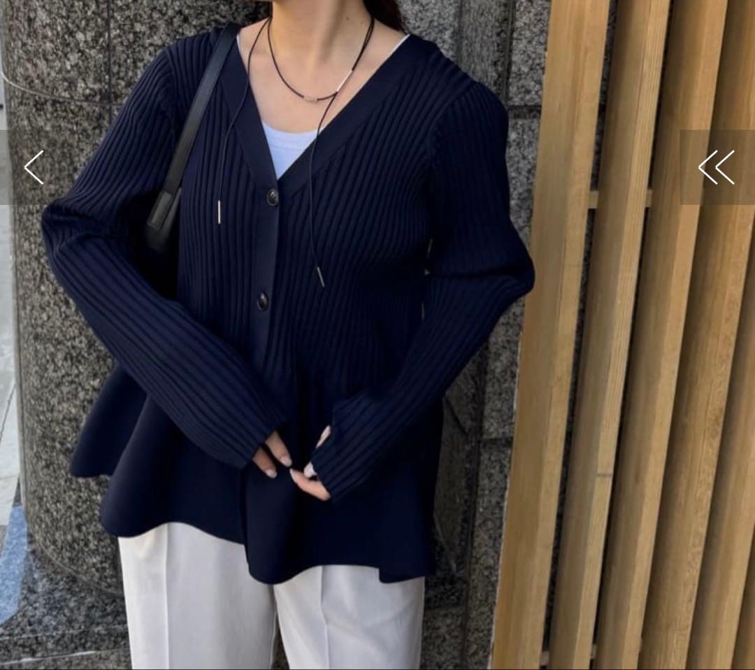 ガリャルダガランテ　ペプラム2wayカーデ ネイビー