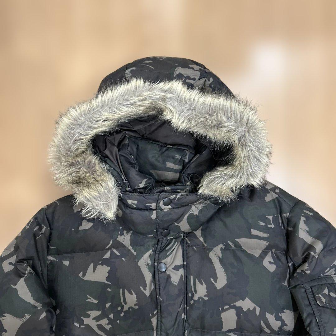 Y2K ファーダウンジャケット 迷彩　お兄系 フェアリーグランジ N2B 平成