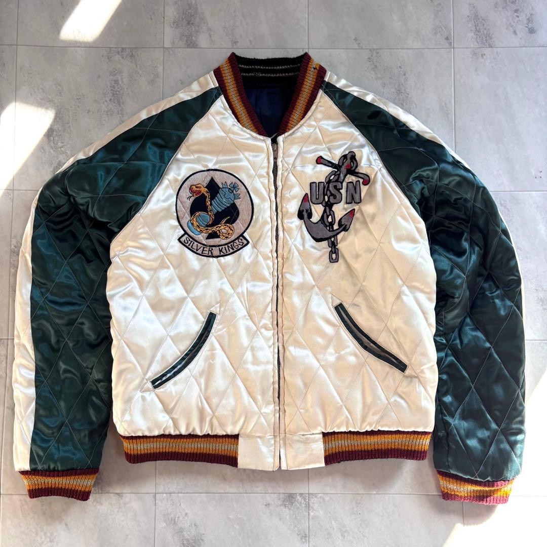 わ*き様 【入手困難】名作 東洋エンタープライズ 髑髏 スカジャン 中綿 リバー