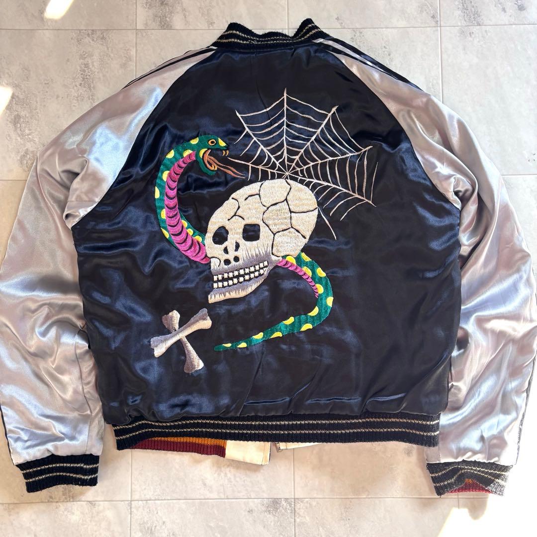 わ*き様 【入手困難】名作 東洋エンタープライズ 髑髏 スカジャン 中綿 リバー