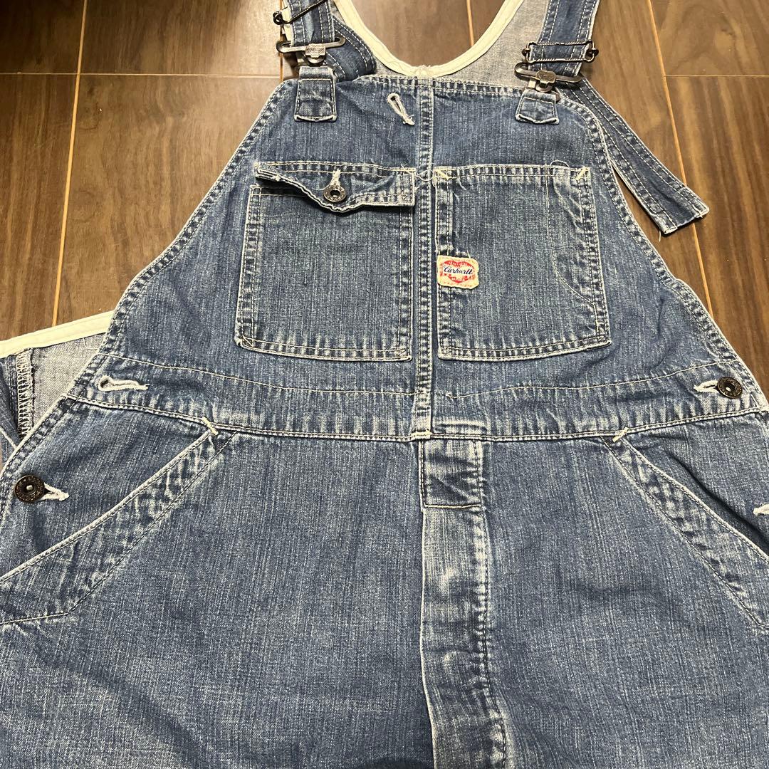 90s carhartt ハートタグ デニムオーバーオール 復刻　ユニセックス
