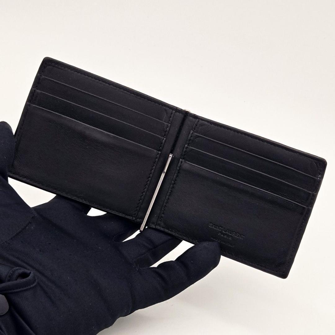 サンローラン マネークリップ YSL カサンドラ クロコ 型押し