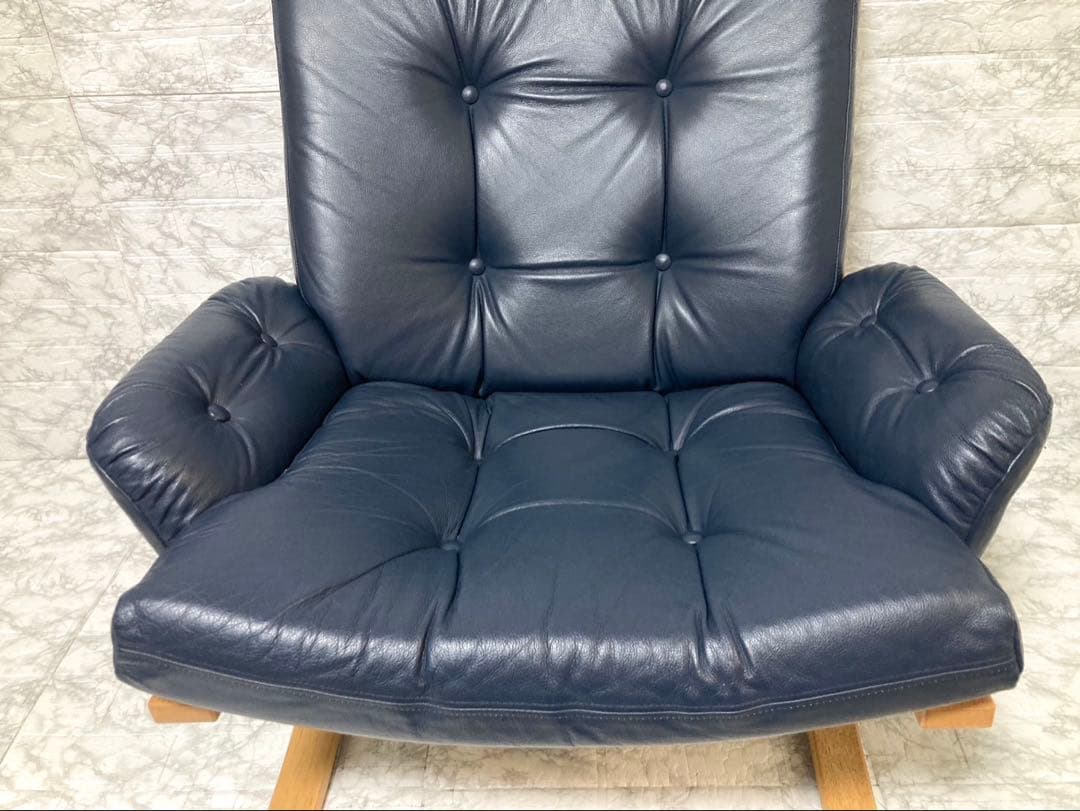 【希少 本革】karimoku domani スカンジナビアン イージーチェア②