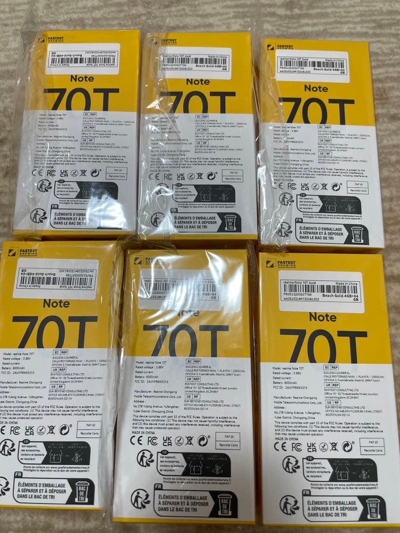 Realme Note 70T 6台セット 4/64