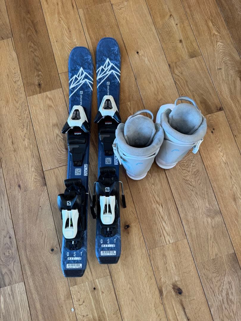 Salomon スキー板 70cm HEAD ブーツ 15.5cm 2歳 3歳