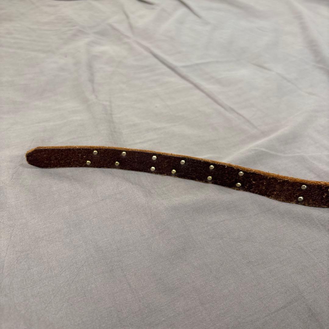 ナロースタッズレザーベルト　THE LEGEND ベルト 黒色 レザー