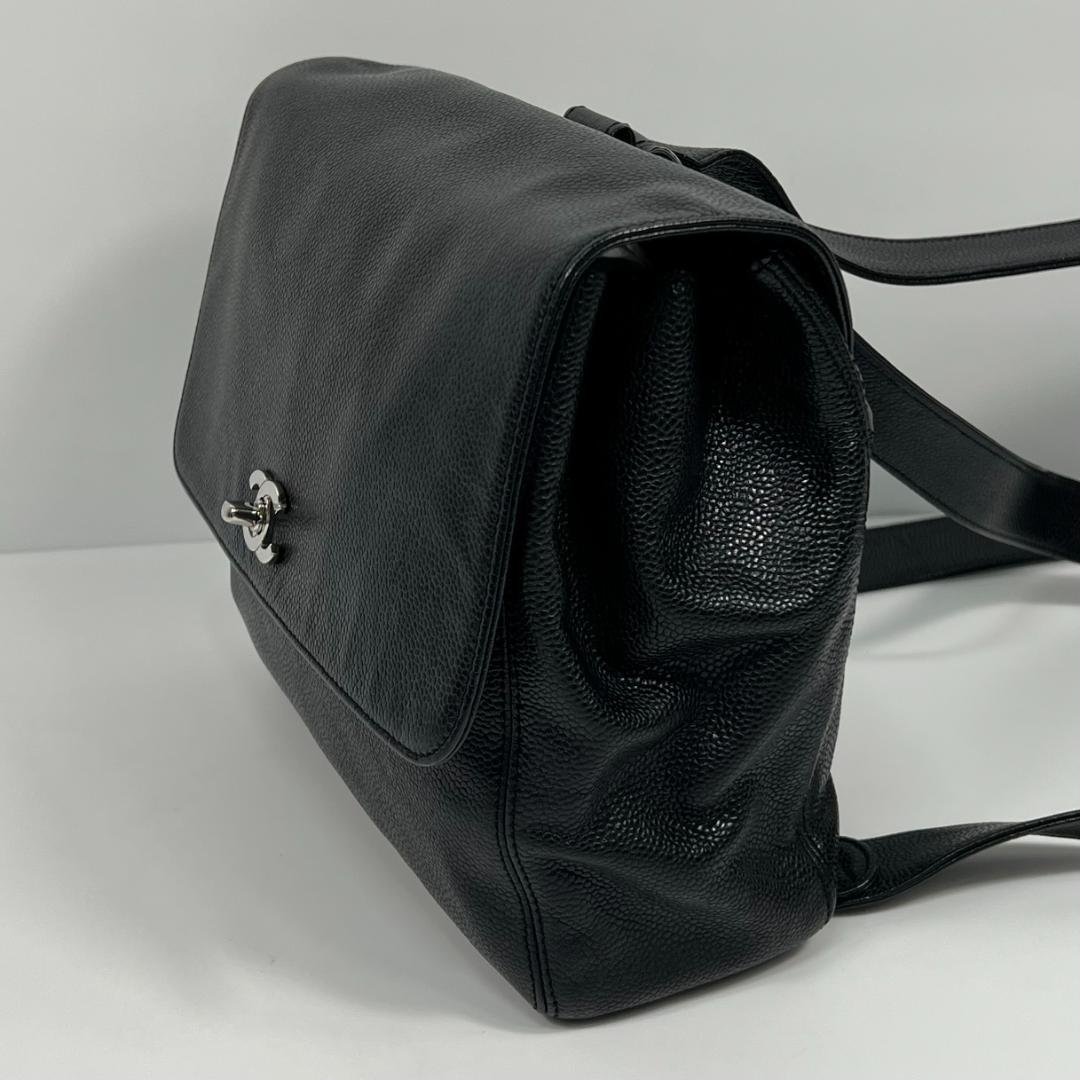 シャネル　バッグパック　キャビアスキン　5番台　MBZ234