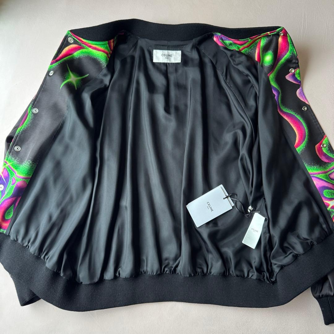 CELINE テディブルゾン コーチジャケット スタジャン　54 ブラック