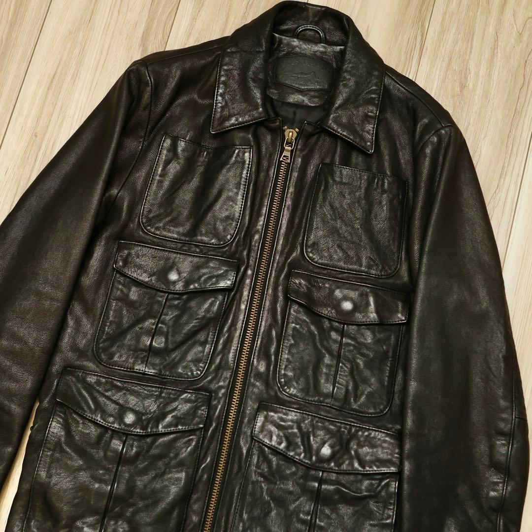 定価約10万 希少 ヒステリックグラマー ゴートレザー （山羊皮）ジャケット黒S