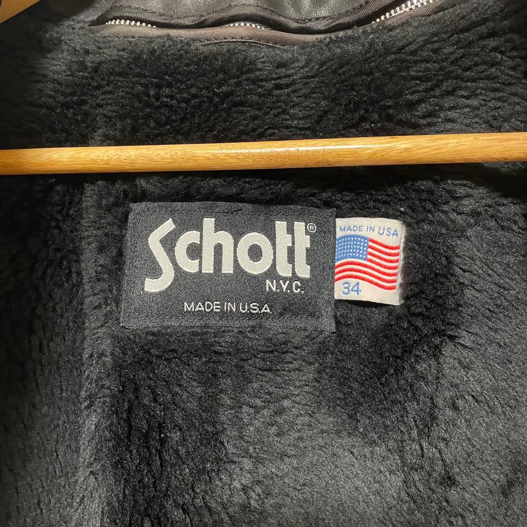 USA製 SCHOTT ショット AT101 シングルライダース サイズ34