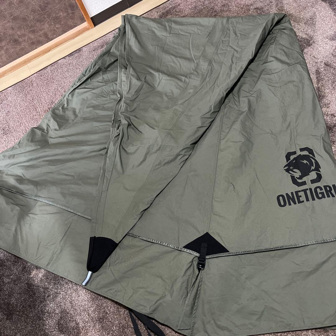 ワンティグリス ハイランダーコラボ　A型フレームテント　キャノピーポール付き