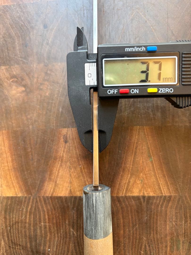 正本　築地　秀　切付　筋引　300mm 尺　包丁　和包丁　研ぎ済　朴水牛柄