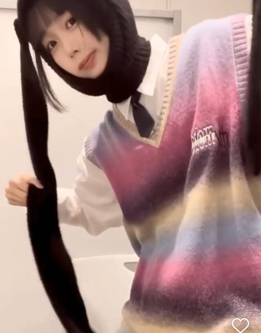 TTTMSW KASURI knit vest purple ベスト あのちゃん