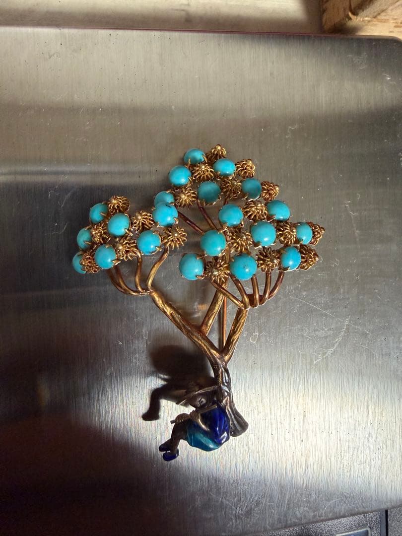 rococoさん専用 K14 金 ブローチ 刻印あり