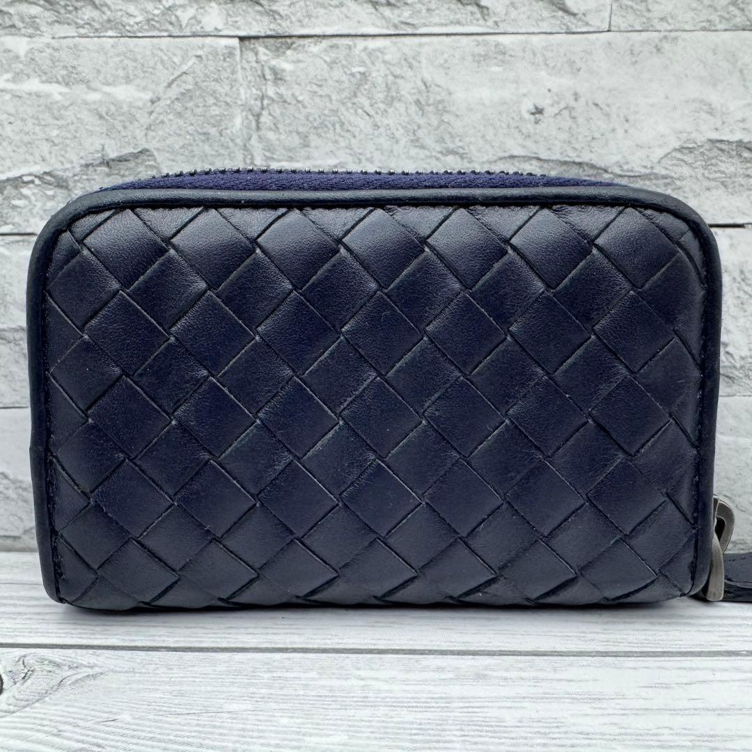 【美品】BOTTEGA VENETA　ケース　イントレチャート　ネイビー