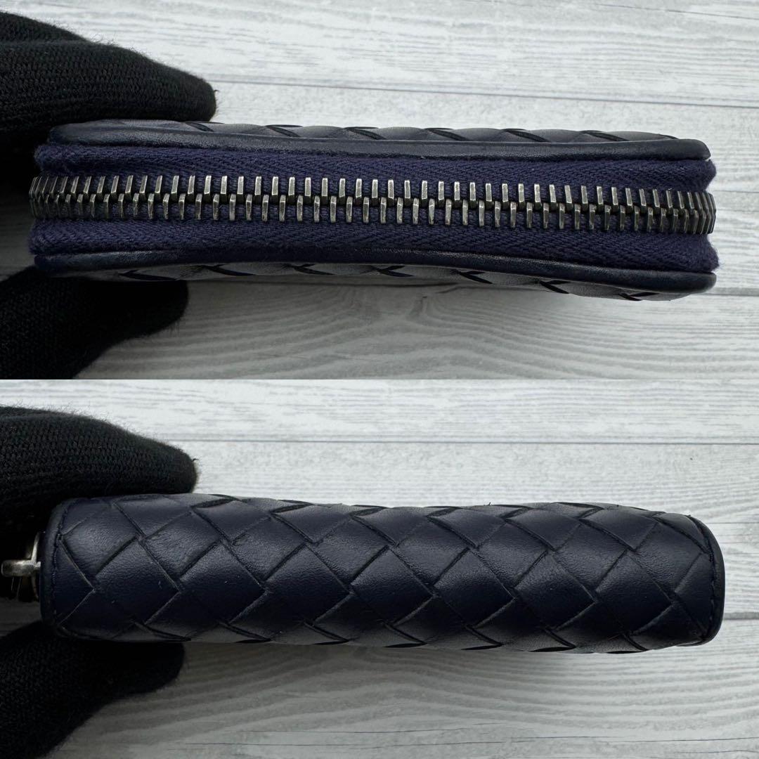 【美品】BOTTEGA VENETA　ケース　イントレチャート　ネイビー