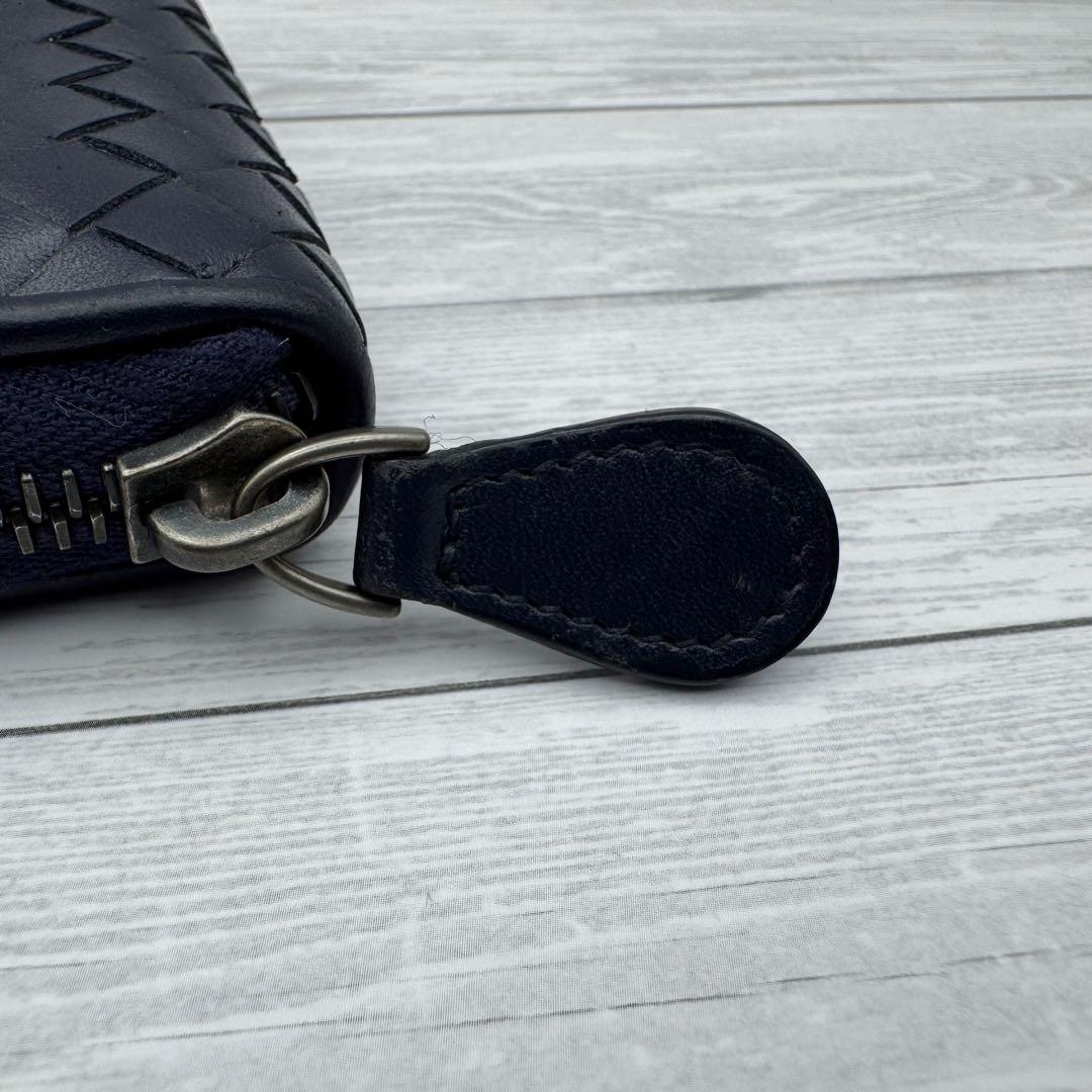 【美品】BOTTEGA VENETA　ケース　イントレチャート　ネイビー
