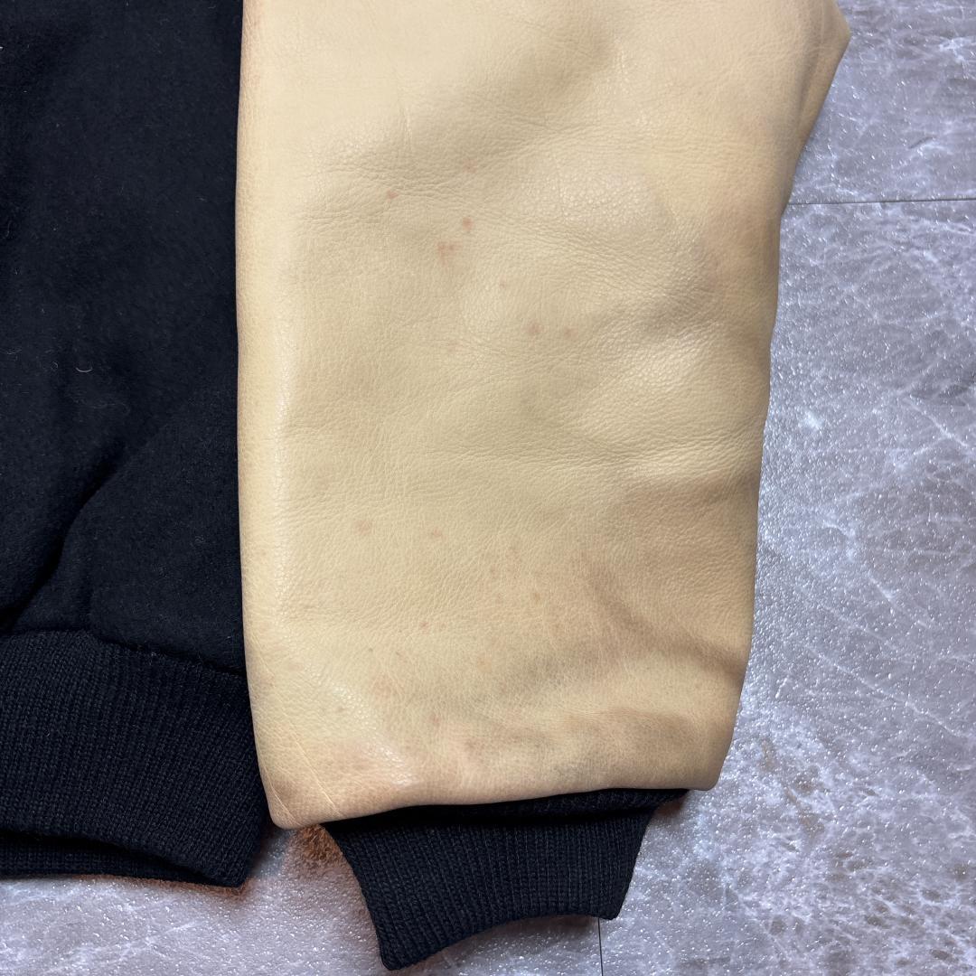 希少 USA製 HONDA 50th 限定 レザー スタジャン L ロゴ羽根刺繡