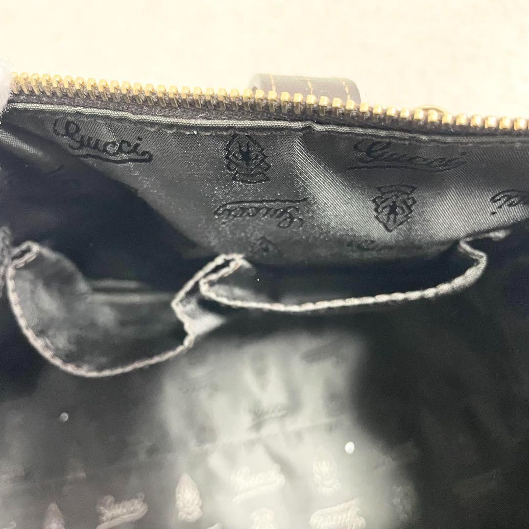 グッチ ドゥケッサ ミニボストン GGクリスタル GG柄 金具 ヒステリア 茶色