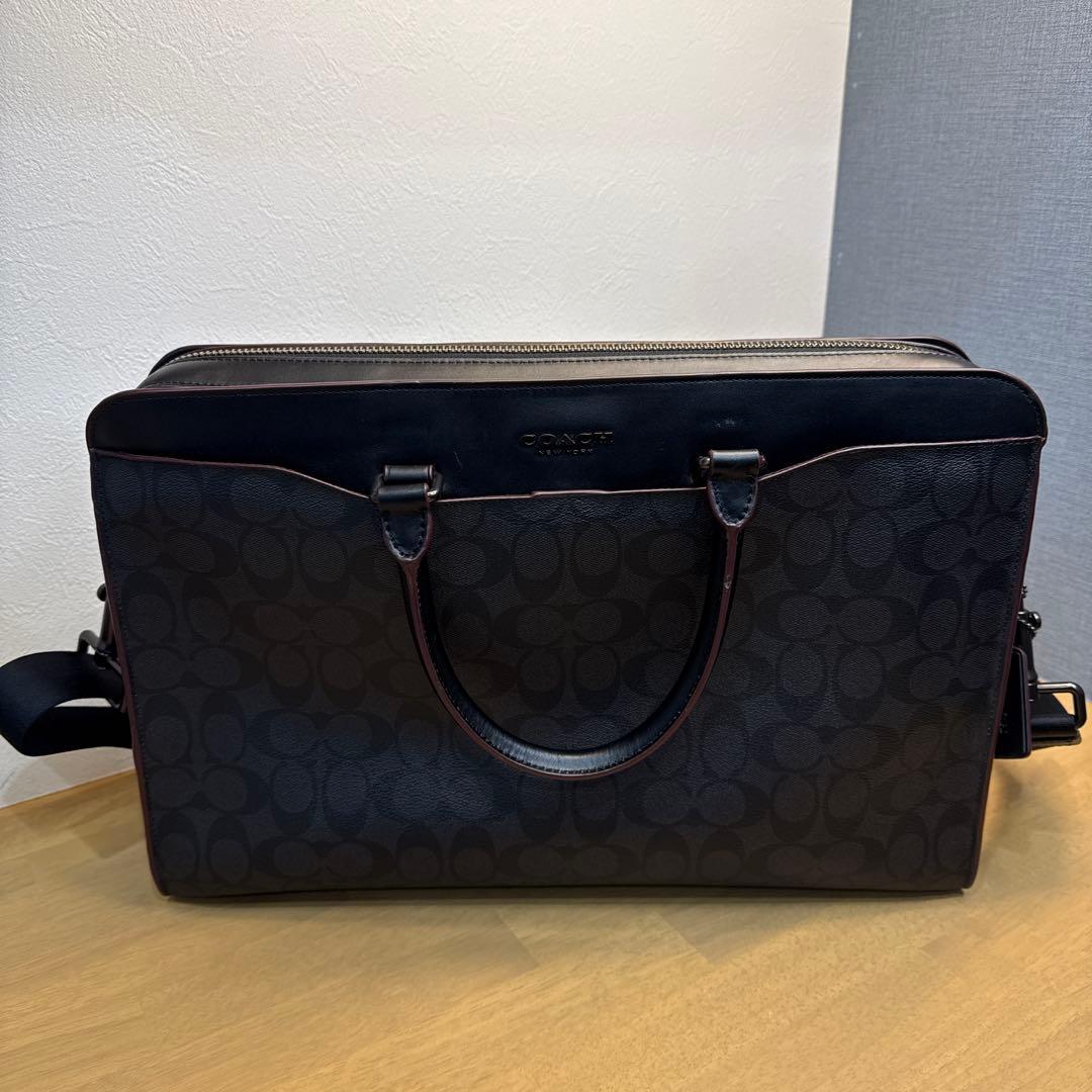 COACH コーチ 2way ショルダーバッグ ビジネスバッグ シグネチャー