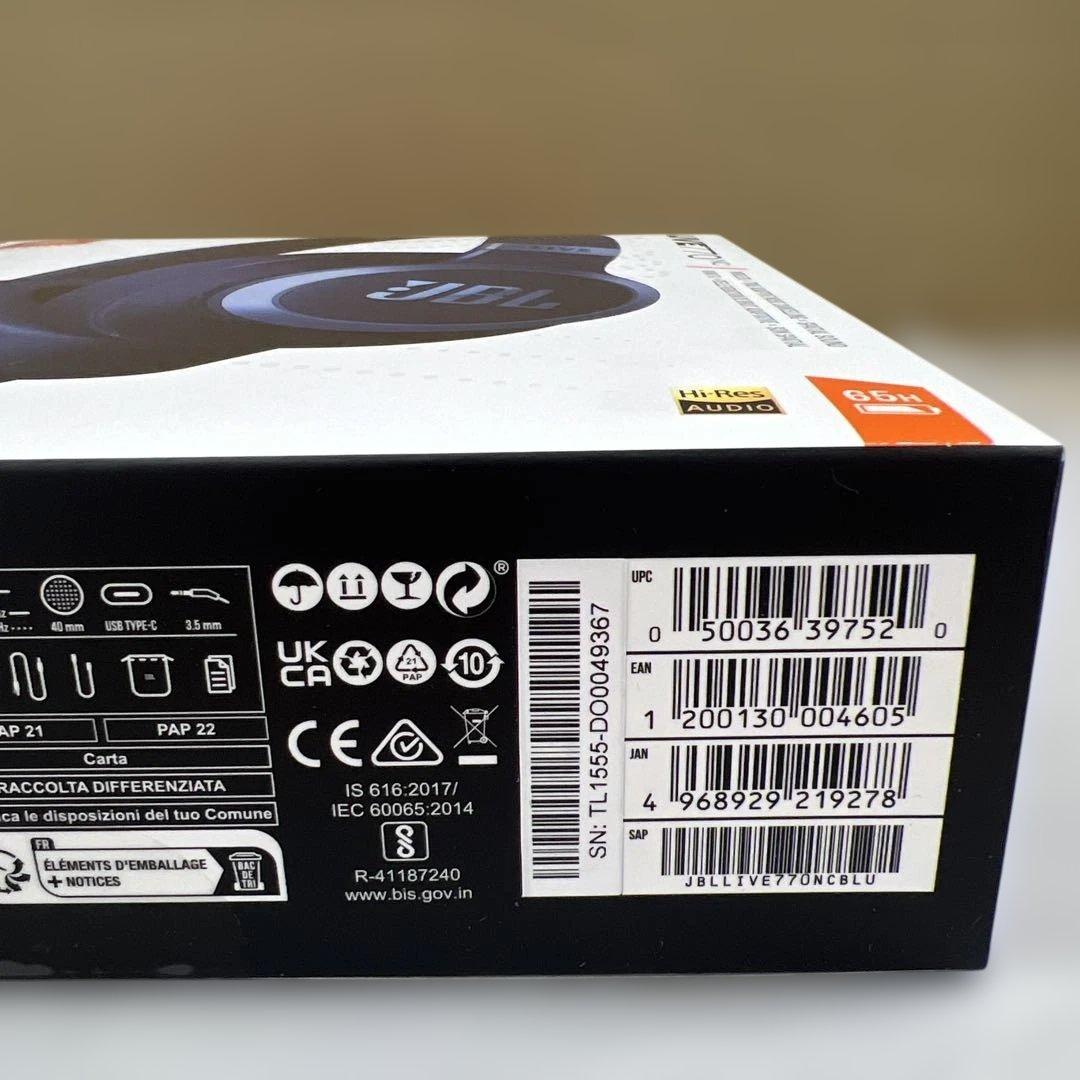 511053 未開封JBL LIVE 770NC ワイヤレスヘッドホン ブルー