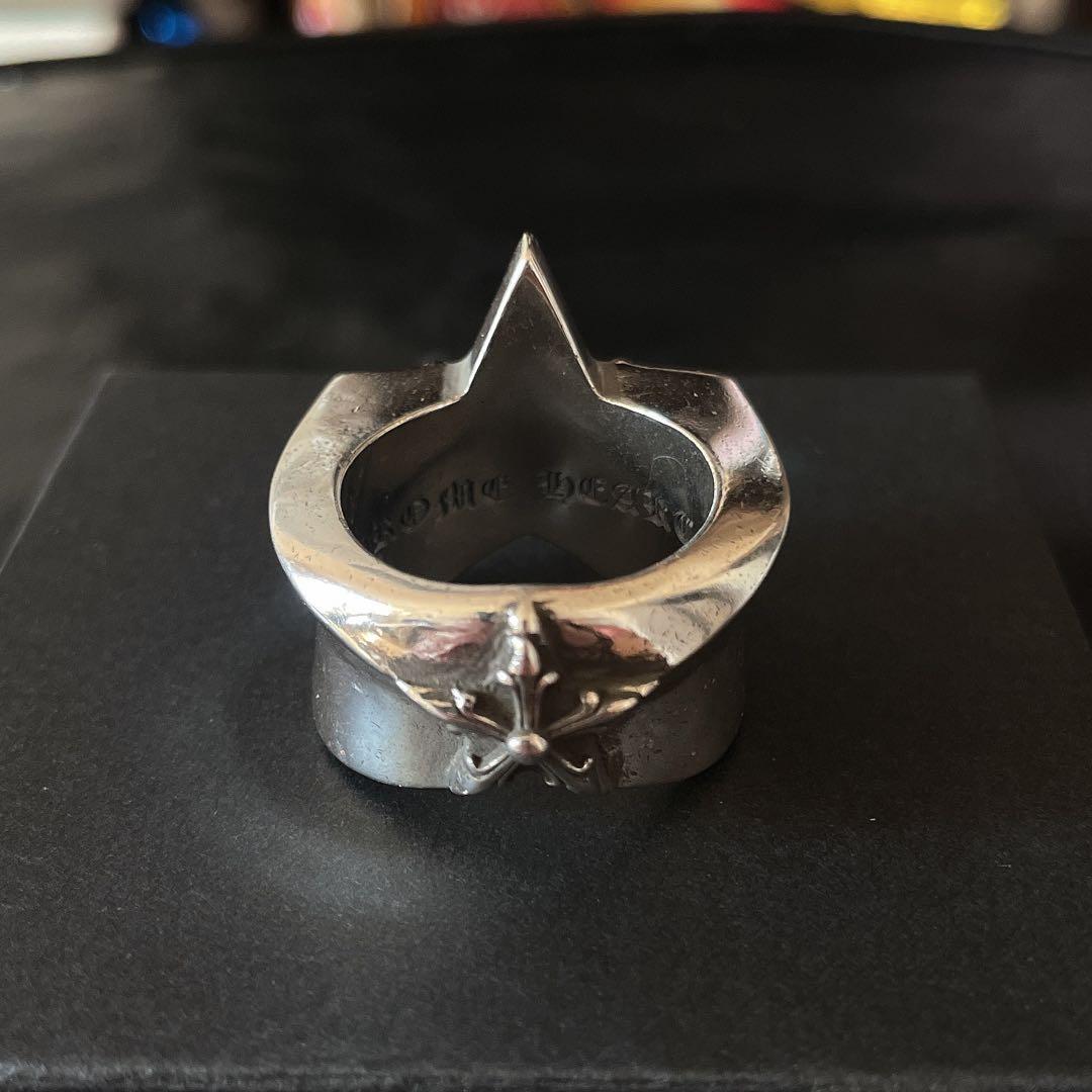 ノーブランド　クロス　スター　五芒星　指輪　リング　silver９２５　１９号