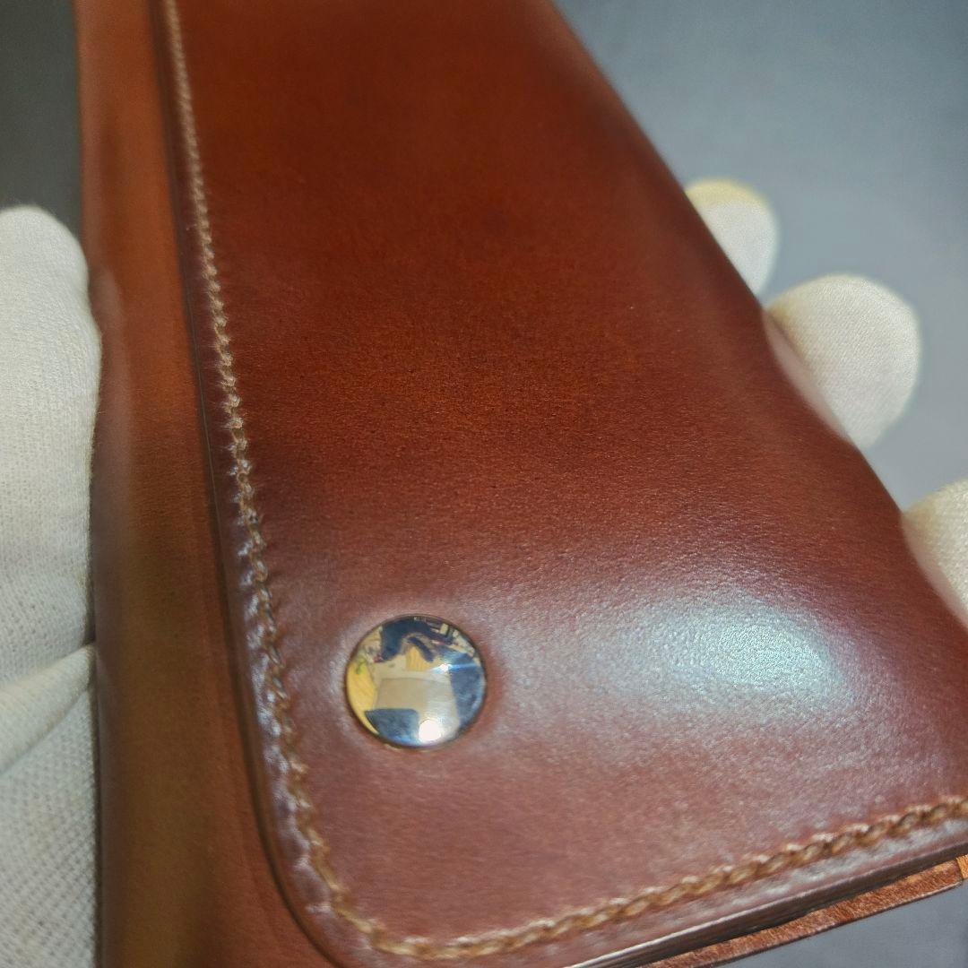 【希少】シェルコードバン　ウイスキーARTS&CRAFTS 長財布