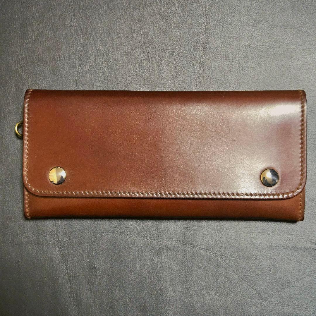【希少】シェルコードバン　ウイスキーARTS&CRAFTS 長財布